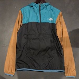 North face quarter zip pullover stowaway shell jacket